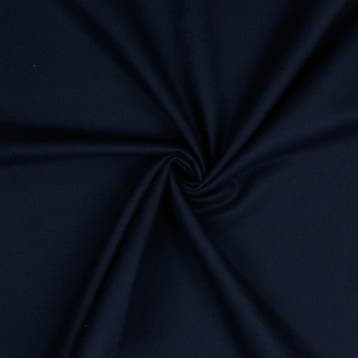 10 meter flanel stof - Marineblauw - 100% katoen, 120 cm of meer, Katoen, Verzenden, Blauw