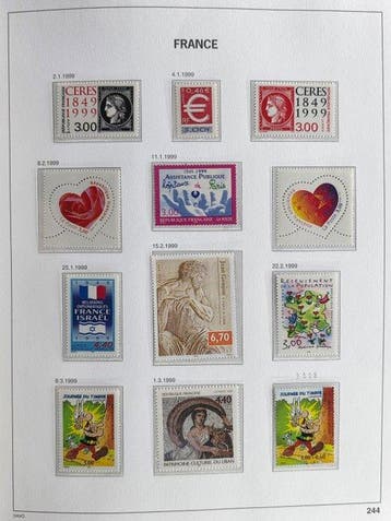 Frankrijk 1999/2003 - Verzameling in een Davo album met, Gestempeld