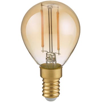 LED Lamp E14 - Filament - Trion Tropin - Amber Glas - 2W War, Verzenden, Nieuw