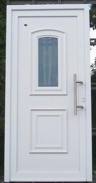 pvc voordeur , buitendeur , deur 104 x 220 wit, Doe-het-zelf en Bouw, Deuren en Vliegenramen, Nieuw, Glas, Kunststof, Buitendeur
