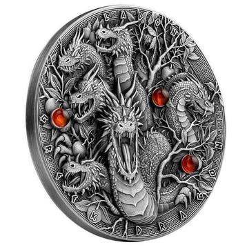Niue. 2 Dollars 2022 Greek Dragon, 2 Oz (.999)
