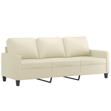 Driezitsbank creme | Retour deal | -35% korting, Verzenden, 150 tot 200 cm, Driepersoons, 75 tot 100 cm