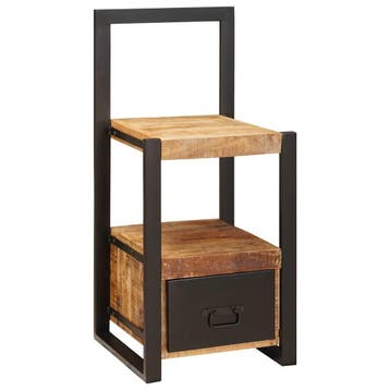 vidaXL Kapstokstand met lade Bruin 40 x 40 x 90 cm Massief, Huis en Inrichting, Kasten | Kleerkasten, Verzenden, Nieuw