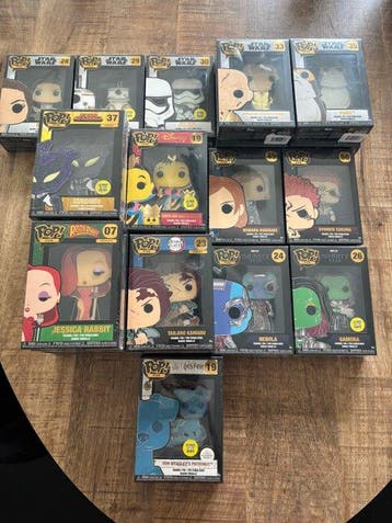 POP! - Funko Pop - Pin set - Star Wars / Disney / Marvel /