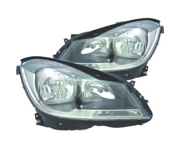 PHARES POUR MERCEDES CLASSE C W204 10-14 FOND NOIR, Verzenden, Nieuw