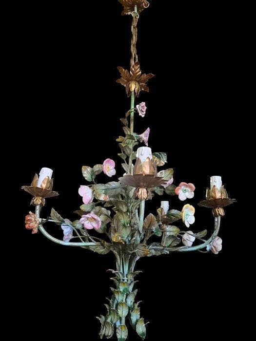 Lustre - Fer, Céramique, Antiquités & Art, Antiquités | Éclairage