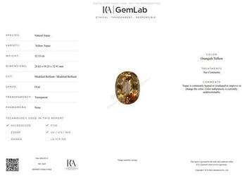 1 pcs Orange, Jaune Topaze - 52.15 ct - International, Handtassen en Accessoires, Edelstenen, Nieuw