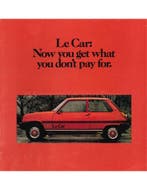 1978 RENAULT LE CAR SUPRISE BROCHURE ENGELS (USA)