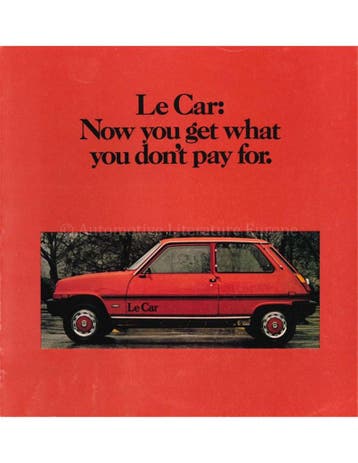 1978 RENAULT LE CAR SUPRISE BROCHURE ENGELS (USA)