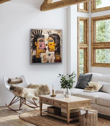 Eric Brumette - KISS ME LIKE BASQUIAT 48 - Toile L - LIMITED