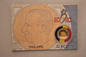 België. 20 Ecu 1990 à loccasion du 60e anniversaire du Roi