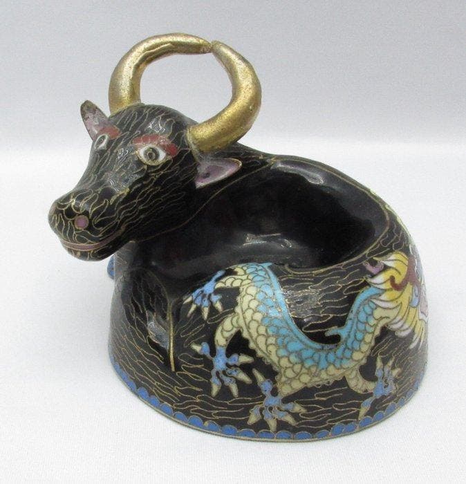 Chinese workshop - Dienblad - Koper, Antiquités & Art, Antiquités | Autres Antiquités