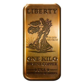 5 kilograms - Koper .999 - 5 x 1 Kilo 999 Fine Copper