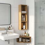 vidaXL Badkamer wandkast met plank Ambachtelijk Eiken 20 x, Verzenden