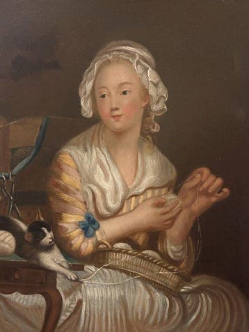 Jean Baptiste Greuze (1725-1805), Kring van - Giovane