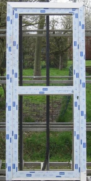 pvc voordeur , buitendeur , deur , achterdeur 93 x 211 creme, Doe-het-zelf en Bouw, Deuren en Vliegenramen, Nieuw, Glas, Kunststof