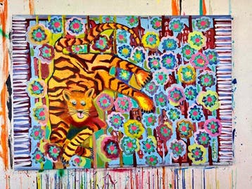 Fredi Gertsch - Tiger auf dem Teppich - XL