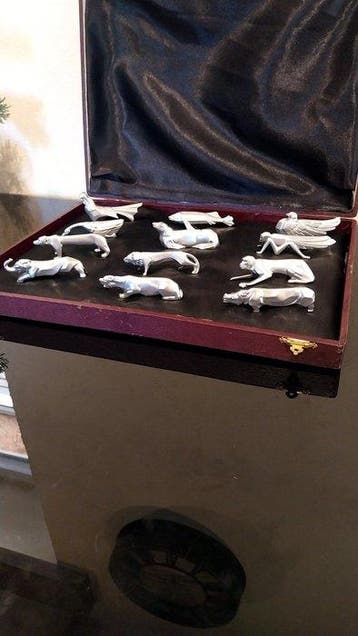 Messensteun (12) - animaux - Verzilverd