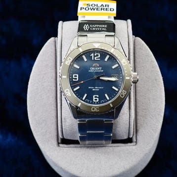 Orient - ORIENT Mako Solar Powered Baby Blue RN-WJ0002L, Nieuw