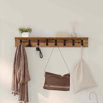 vidaXL Wandgemonteerde kapstok Muurmontage Oudhout 80 x 10,5, Verzenden, Nieuw