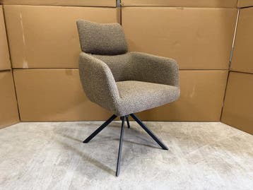 Veiling - Ovion Armstoel (set van 8) - Stof - Brown, Huis en Inrichting, Nieuw