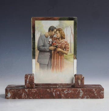 Cadre photo- Belgique • Porte-photo Art déco sur socle en