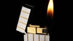 Dunill - Two-Tone Vertical Lines Pattern Rollagas Lighter -, Nieuw