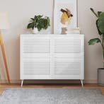 vidaXL Kastdeuren met lamellen 4 st 39,5x59,4 cm grenenhout, Verzenden, Nieuw