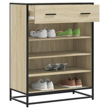vidaXL Schoenenkast 75x38x97,5 cm bewerkt hout en metaal, Huis en Inrichting, Kasten | Schoenenkasten, Verzenden, Nieuw