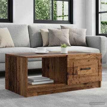 vidaXL Salontafel Oud hout 90 x 50 x 37 cm Bewerkt hout, Verzenden, Nieuw