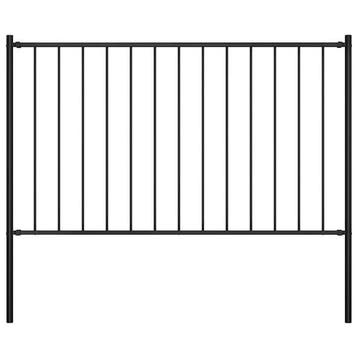 Panneau cloture acier 1,7x1,25m - Noir - Produit retour -45%, Verzenden