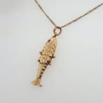 Collier avec pendentif - 14 carats Or jaune Rubis - Vis