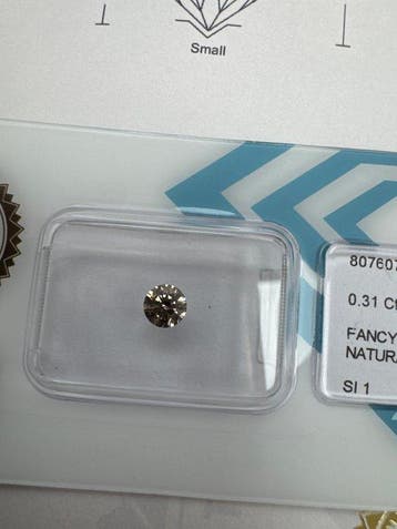 Zonder minimumprijs - 1 pcs Diamant (Natuurlijk gekleurd) -, Nieuw