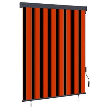 vidaXL Rolgordijn voor buiten 140x250 cm oranje en bruin, Verzenden, Nieuw