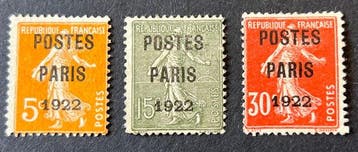 Frankrijk 1922 - Frankrijk voorgedrukte postzegels Postes