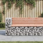 vidaXL Tuinbank schanskorfontwerp 122x71x65,5 cm massief, Verzenden, Nieuw