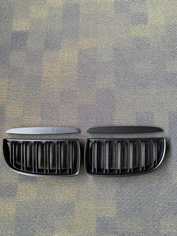 BMW E90 / E91 grillen mat zwart 2005-2008, Nieuw, Voor, BMW, Motorkap