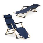 Ligstoel 2-in-1 Opvouwbaar | Tweede kansje | OP = OP, Tuin en Terras, Ligbedden, Verzenden, Gebruikt, Metaal, Inklapbaar