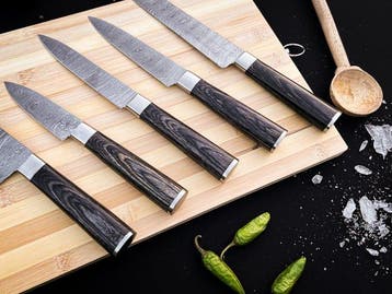 Keukenmes - Kitchen knife set - FK74 - Staal, Hout,