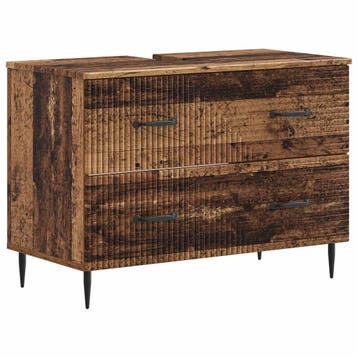 vidaXL Wastafel kabinet voor de badkamer HAARLEM Oud hout, Verzenden, Nieuw
