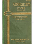 1947 WOLSELEY 12 / 48 INSTRUCTIEBOEKJE ENGELS