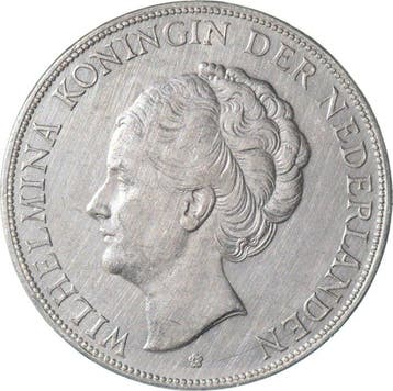 Nederland. Wilhelmina. 2 1/2 Gulden 1932 (Zonder, Timbres & Monnaies