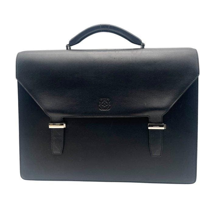 Loewe - Anagram Leather Flap Briefcase - Business bag, Handtassen en Accessoires, Tassen | Damestassen