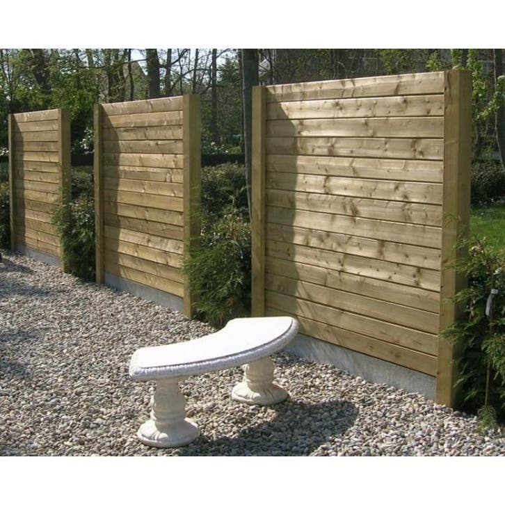 Tuinscherm in hout - opbouwscherm losse lat met tand & groef, Jardin & Terrasse, Écrans de jardin