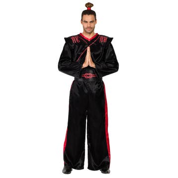 Ninja Kostuum Zwart Rood Heren, Kleding | Heren, Verzenden, Nieuw