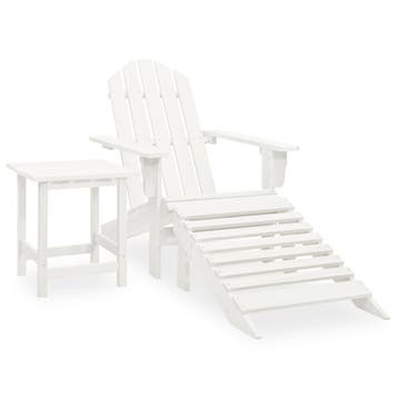 vidaXL Tuinstoel Adirondack met voetenbank tafel massief, Verzenden, Nieuw