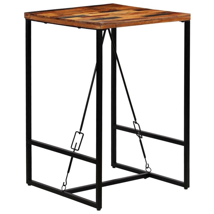 vidaXL Bartafel 70x70x106 cm massief gerecycled hout, Huis en Inrichting, Tafels | Eettafels, Nieuw, Verzenden