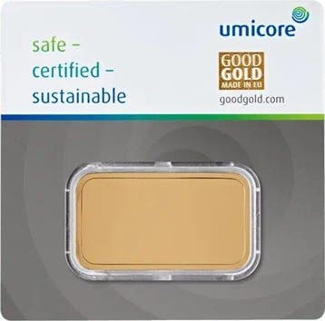 50 grammes - Or .999 - Umicore - Scellé & avec certificat