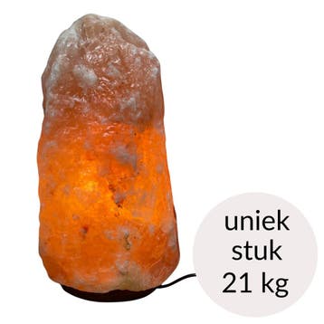 Himalaya Zoutlamp roze kleur, 21 kg – uniek stuk (incl., Ophalen of Verzenden, Nieuw