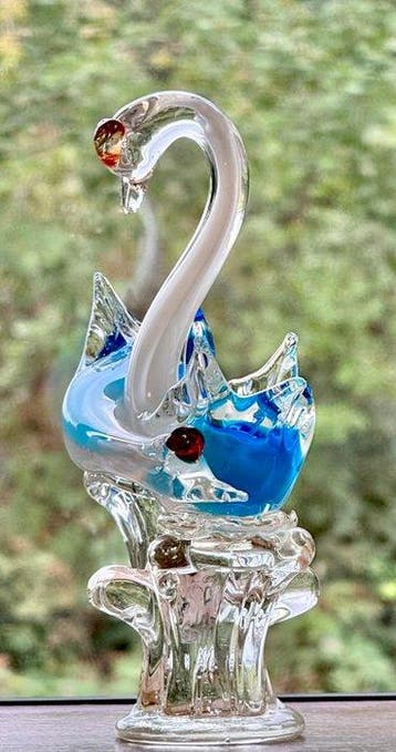 Love Story - Beautiful figure of 2 hugging Swans - Figuur -